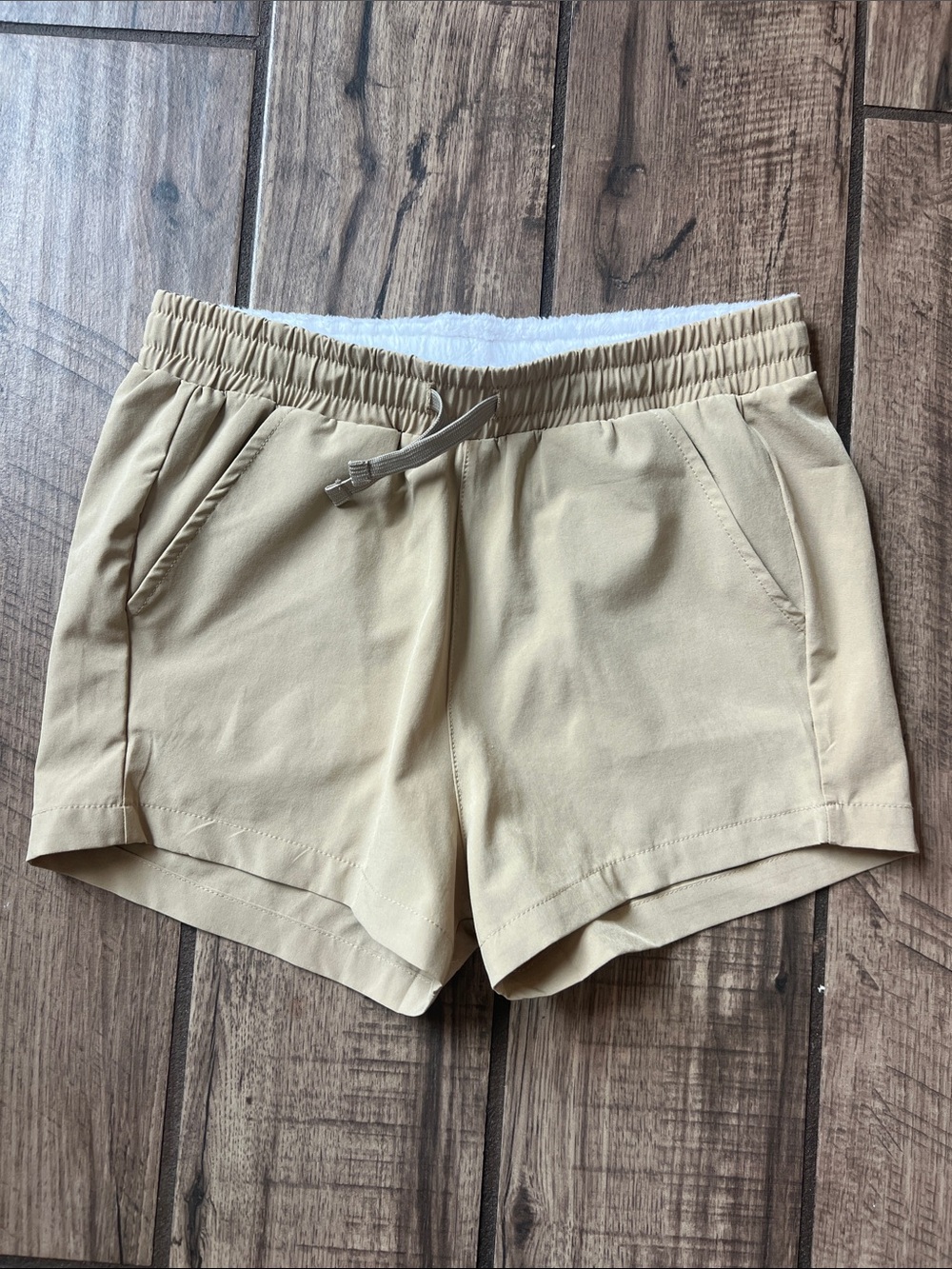 Cadets Beige Athletic Drawstring Shorts